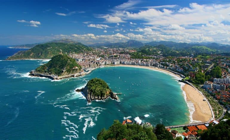 Vista aèria de Sant Sebastià - centre europeu